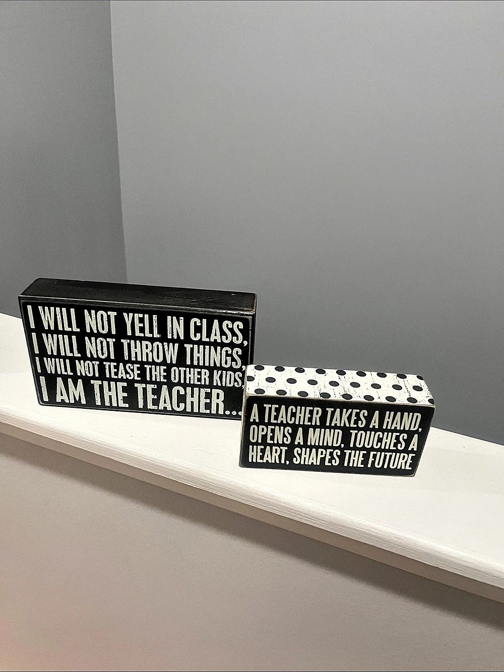 Primitives by Kathy I Will Not Yell in Class A Teacher Takes a Hand Box Signs